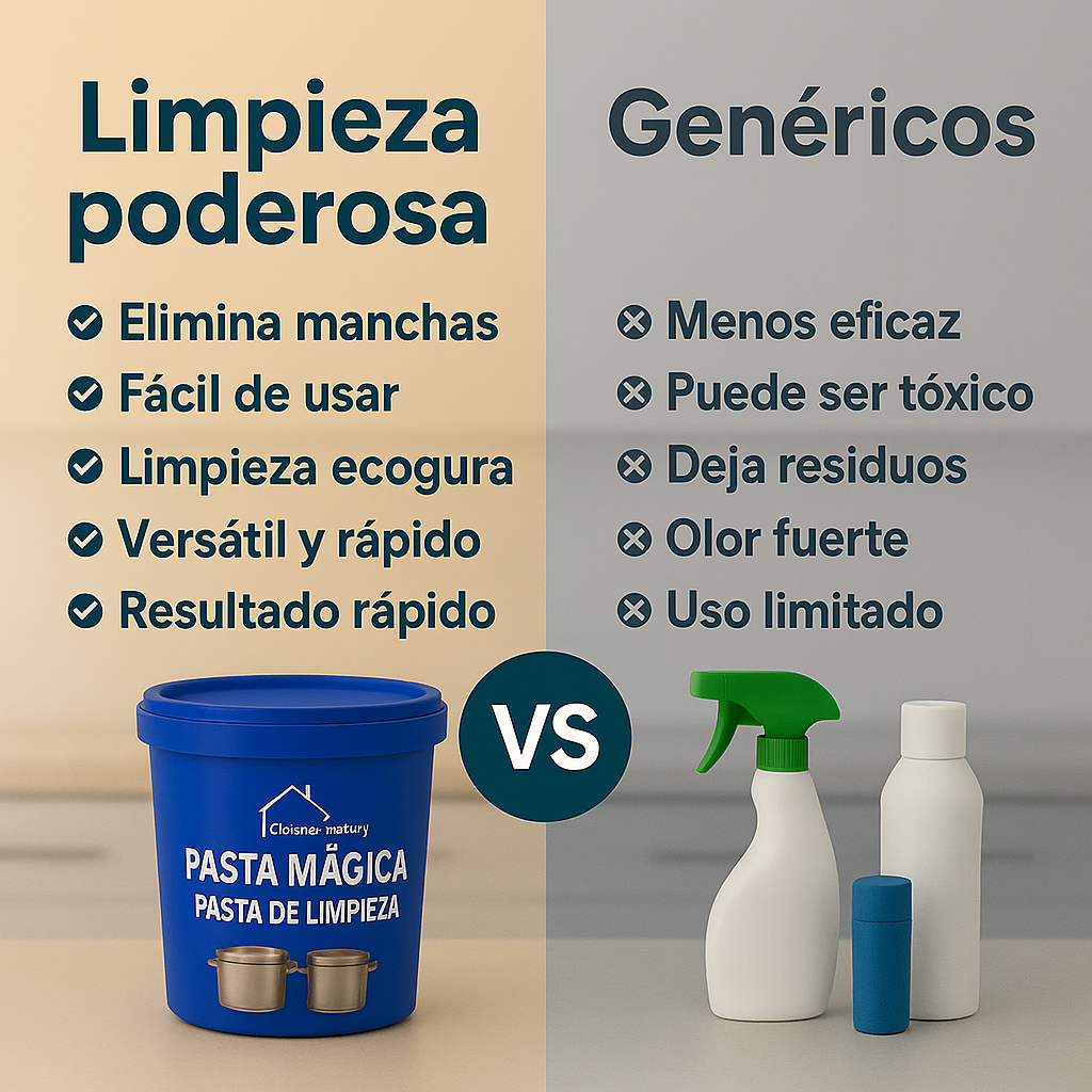 Pasta EcoClean™ - Elimina Grasa donde se desarrollan bacterias y hongos.