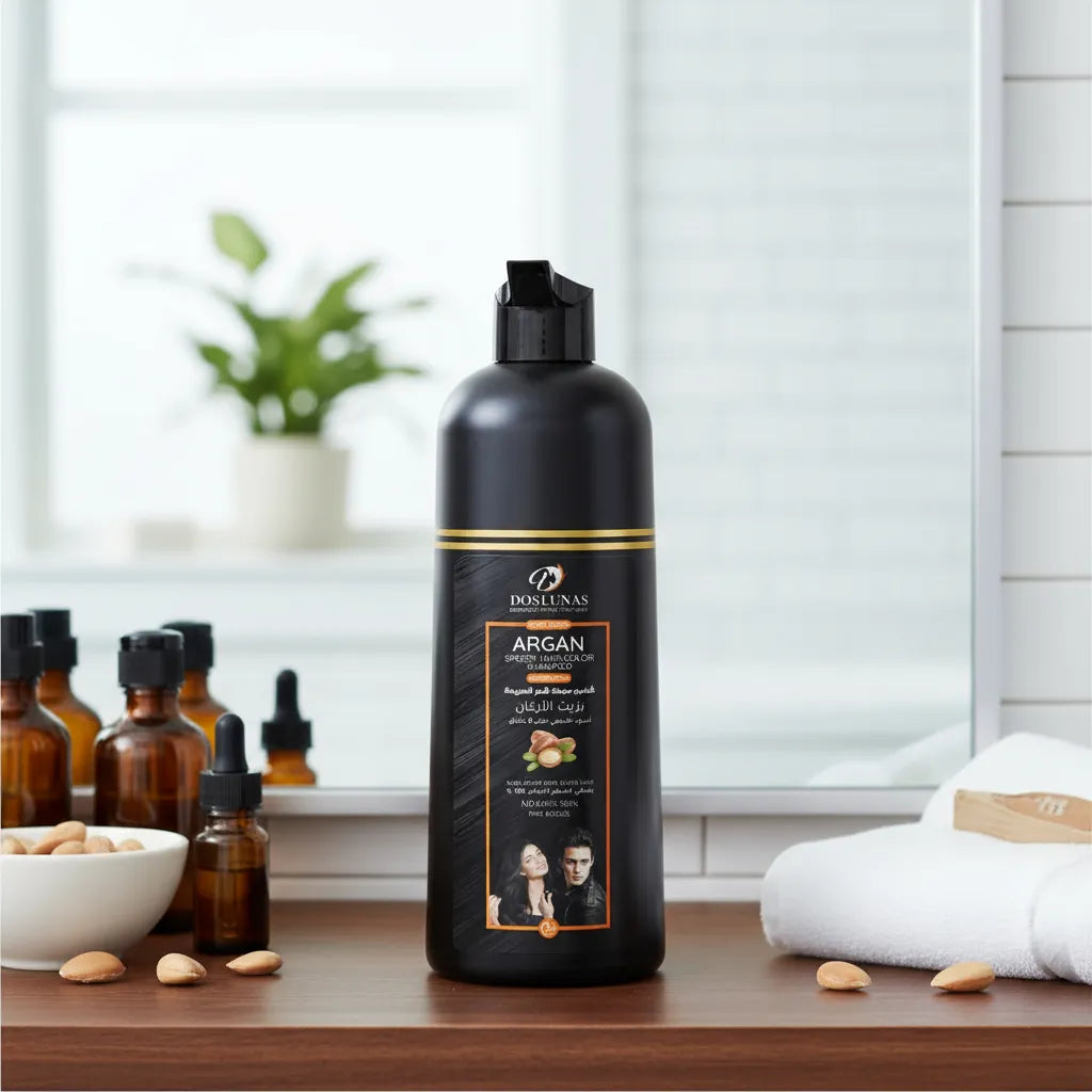 Shampoo Dos Lunas® 420 ml – Fórmula 100% Natural que Cubre Canas en 8 minutos