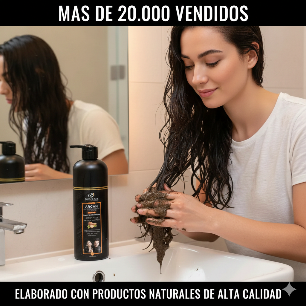 Shampoo Dos Lunas® 420 ml – Fórmula 100% Natural que Cubre Canas en 8 minutos
